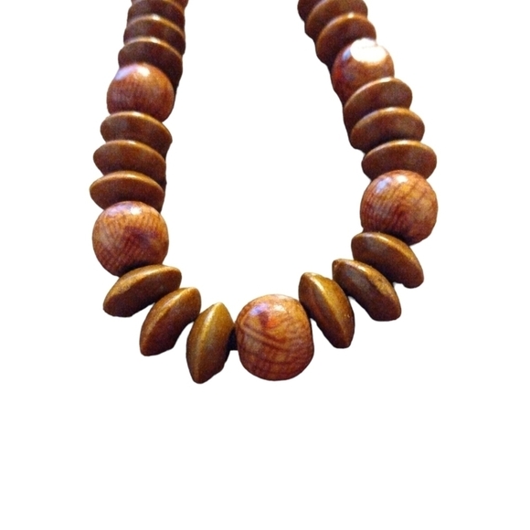 Black Market Minerals Wooden Beads Adjustable Pull Bracelet - Picture 3 of 4